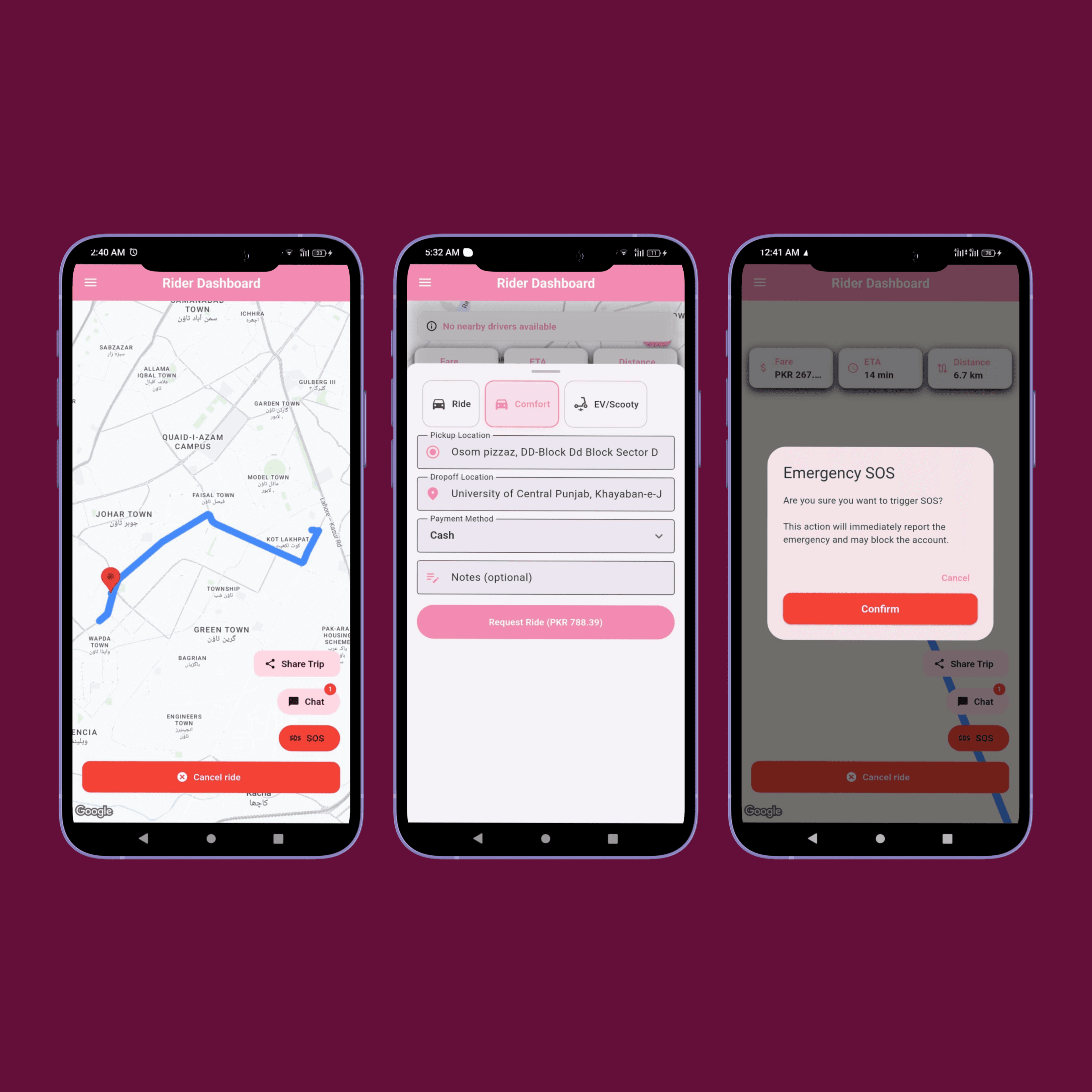FemDrive Passenger App