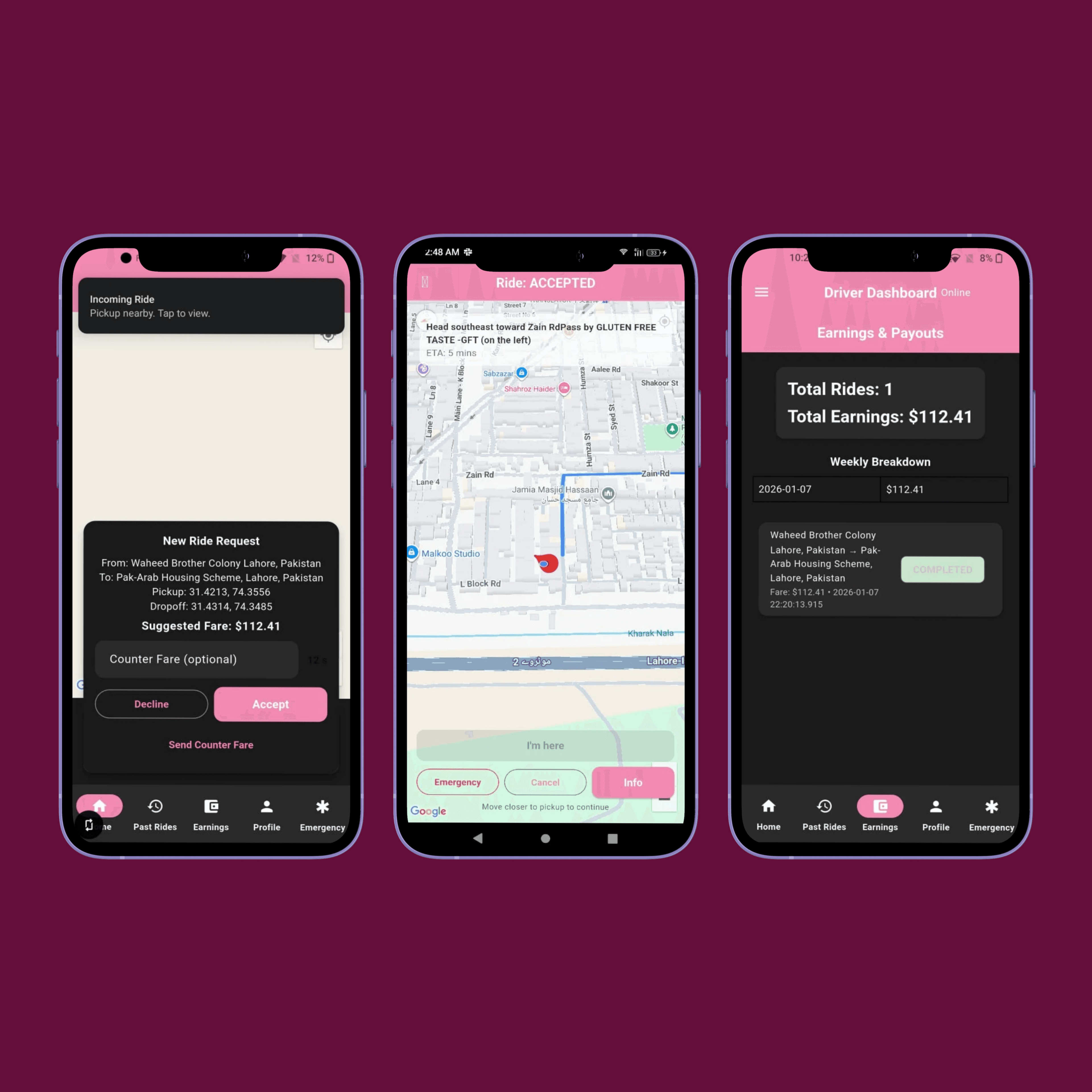 FemDrive Driver App